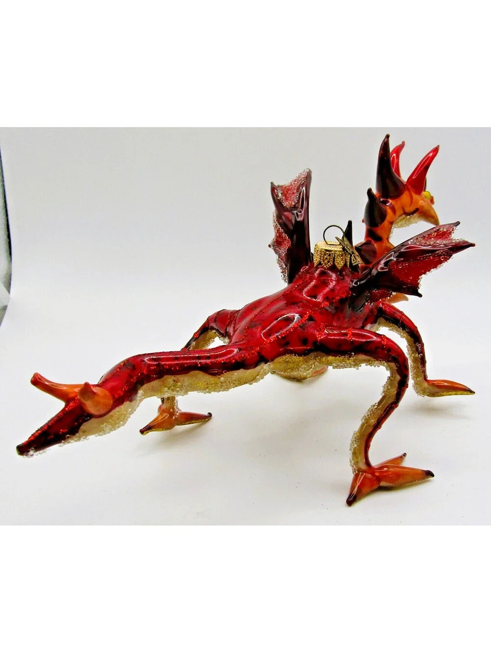 Morawski Ornaments Polish Hand-Blown Glass Dragon Christmas Ornament